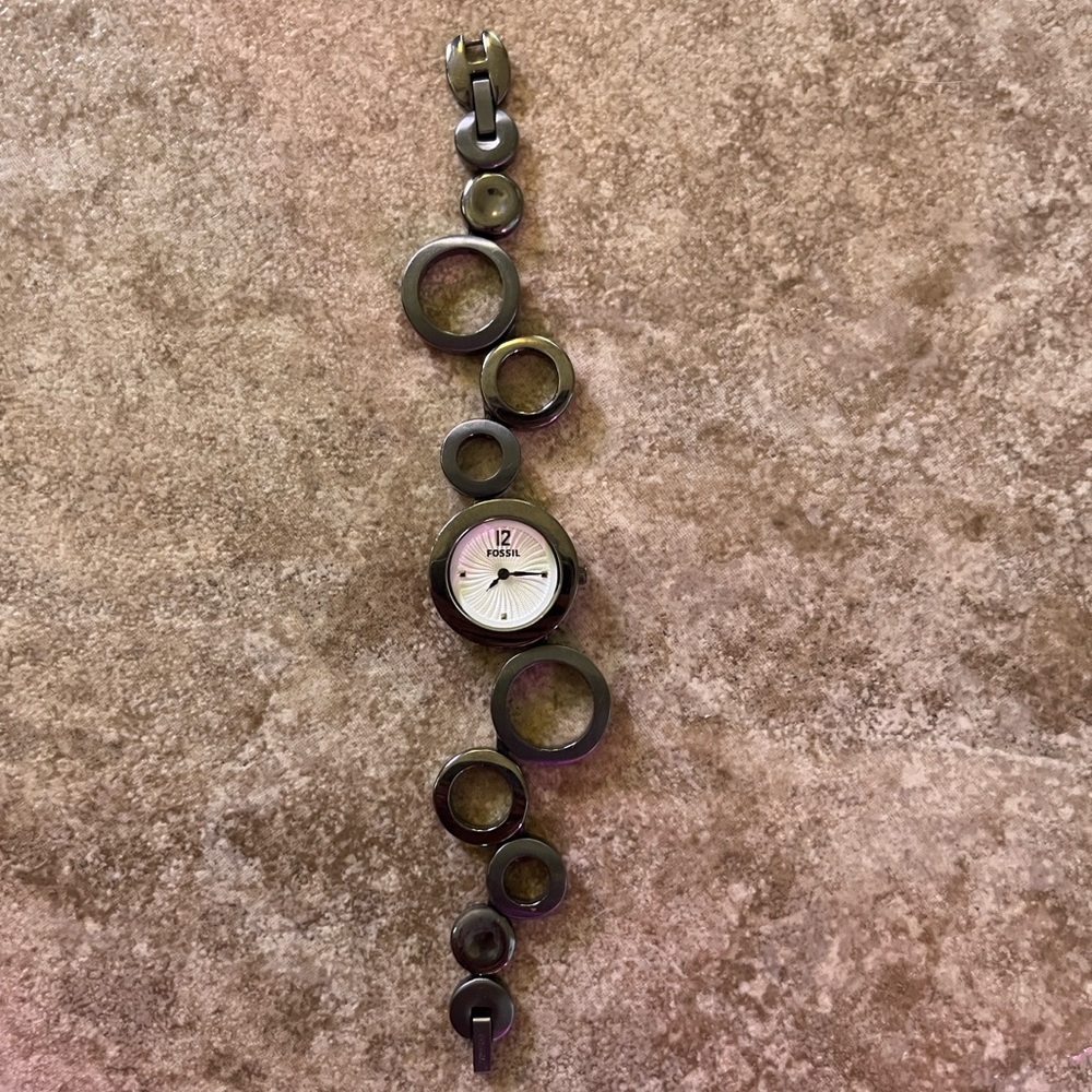 Fossil Women's Watch with Black and Silver Accents